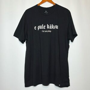 Men’s black Hawaiian (e pule kakou)-let us pray T-shirt